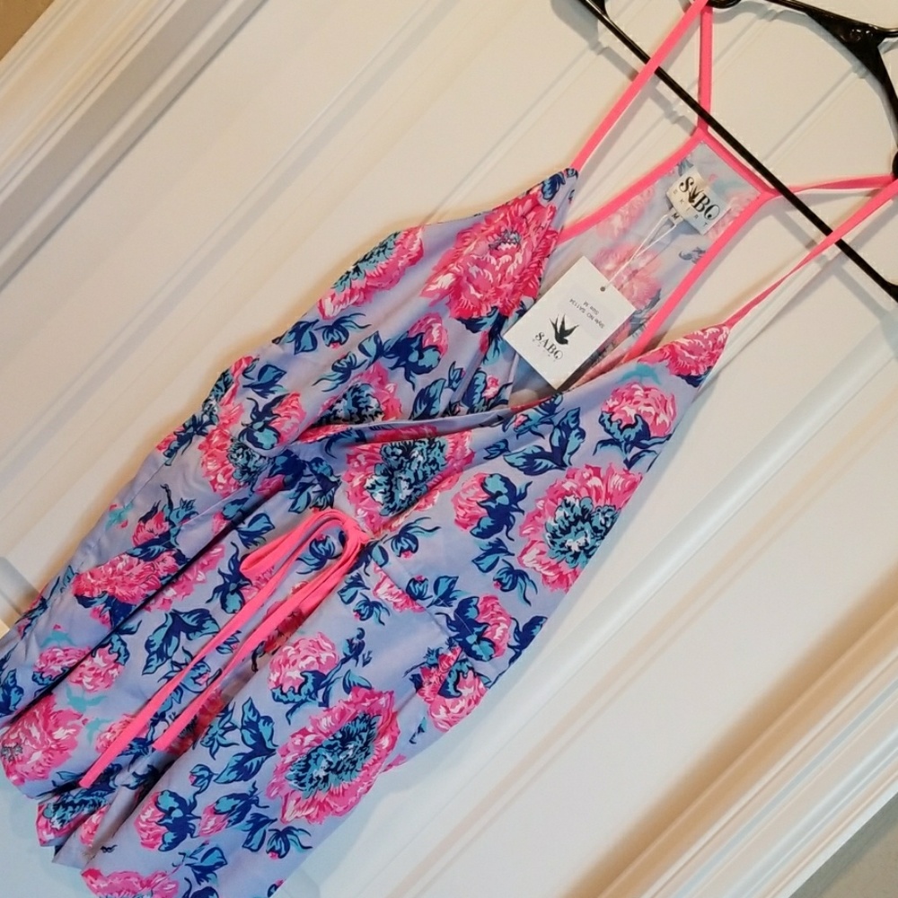 Bright floral romper